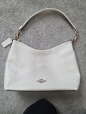 Coach Pebbled Leather Shoulder Bag with Gold Hardware